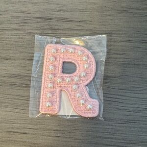 Stoney Clover Lane Pink Pearl Letter R Patch